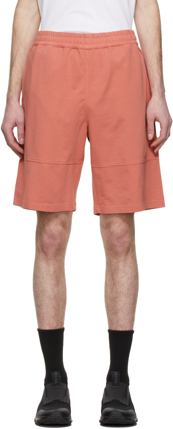 

Розовые однотонные шорты из френча терри Z Zegna