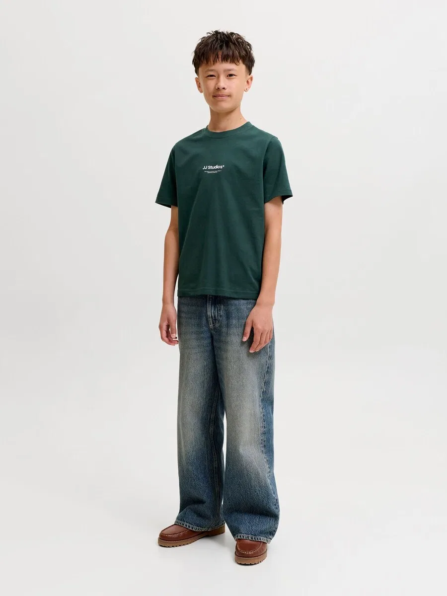 Детская рубашка 'JJESoho' темно-зеленого цвета Jack & Jones Junior — фото 4