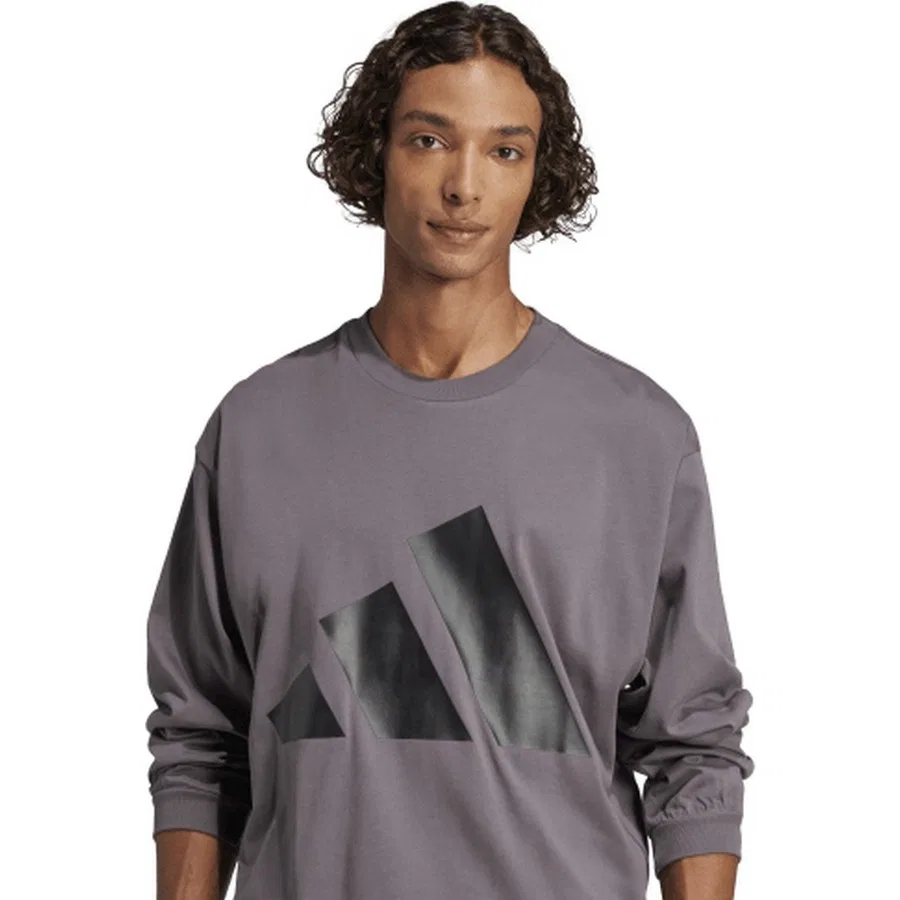 Футболка с длинным рукавом Big Logo Sj adidas, Серый — фото 4