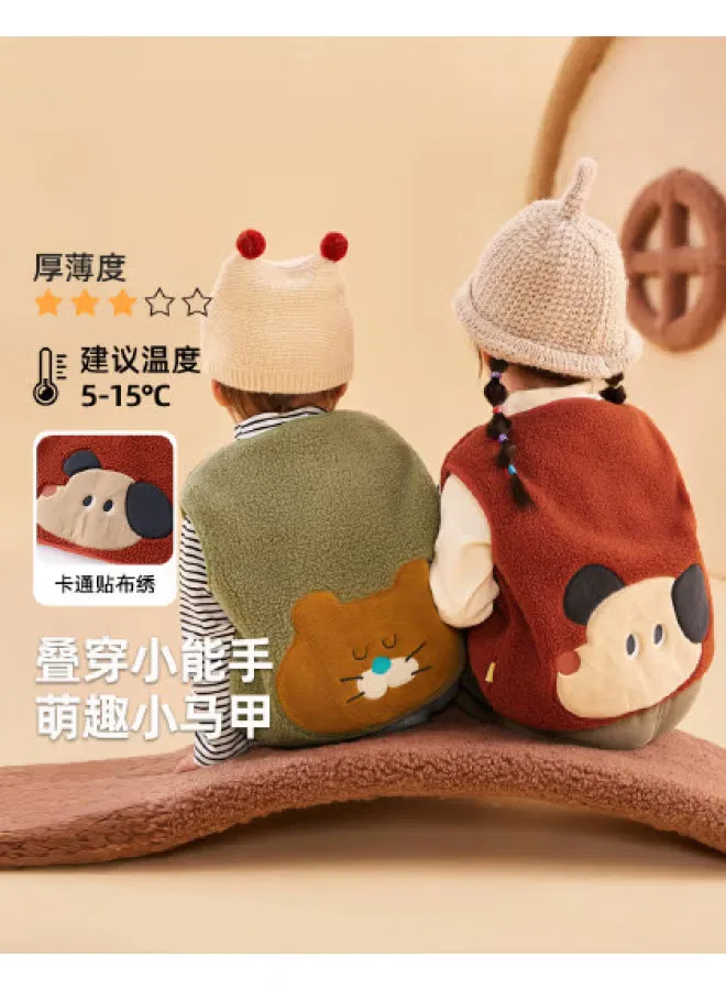 Жилет детский утепленный без рукавов Doodle Home, красный