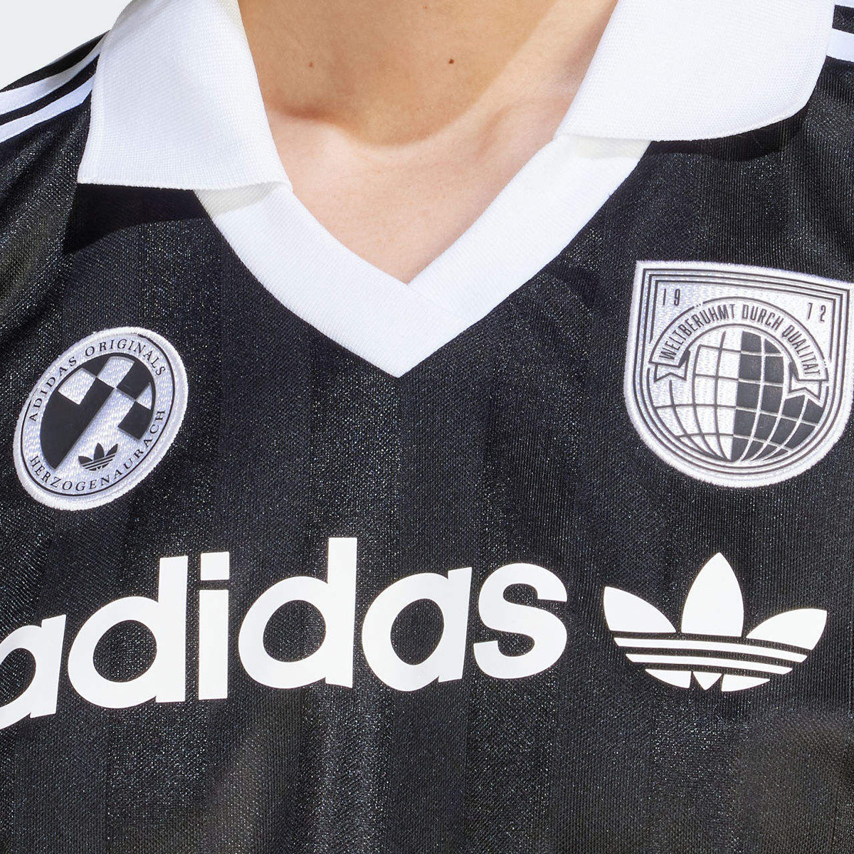 Лонгслив Adidas Originals Football, черный — фото 2