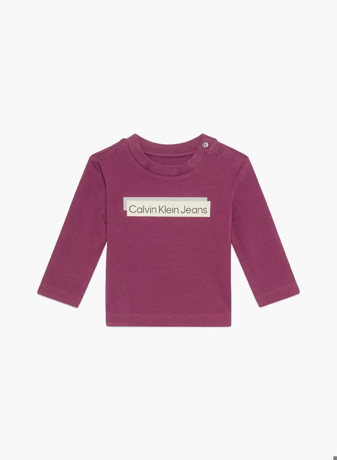 Футболка с длинным рукавом Calvin Klein Jeans, амарантовый