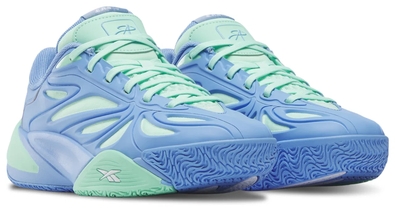 Кроссовки для девочек Angel Reese 1 Reebok, цвет Blue/Green — фото 2
