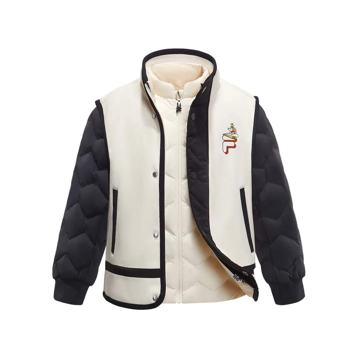 Детская куртка пуховик с воротником-стойкой Arisa White FILA KIDS, Arisa White