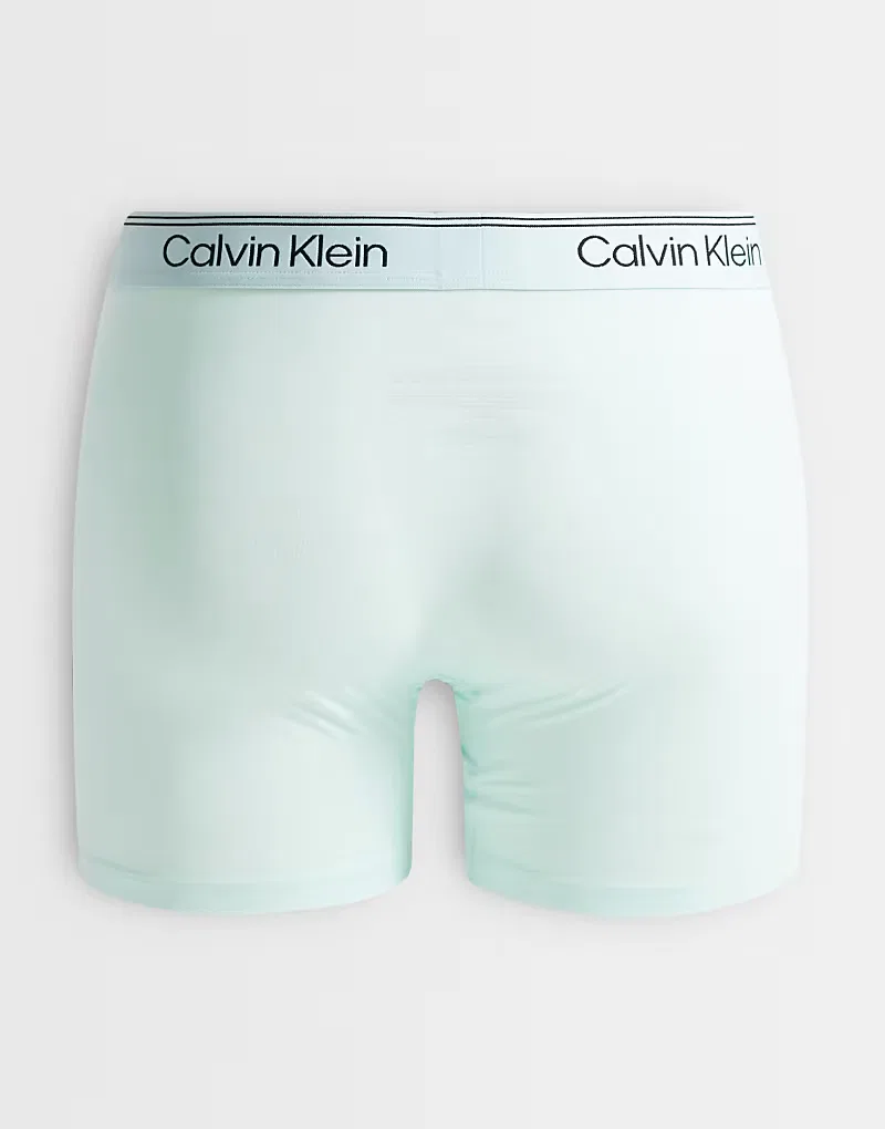 Боксеры Microfibre Stretch 5 пар Calvin Klein, черный/серый/синий — фото 3