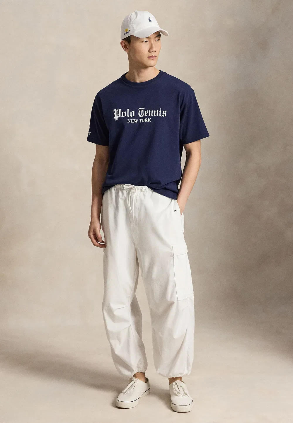 Футболка с принтом US Open большого размера Polo Ralph Lauren, Refined Navy — фото 2
