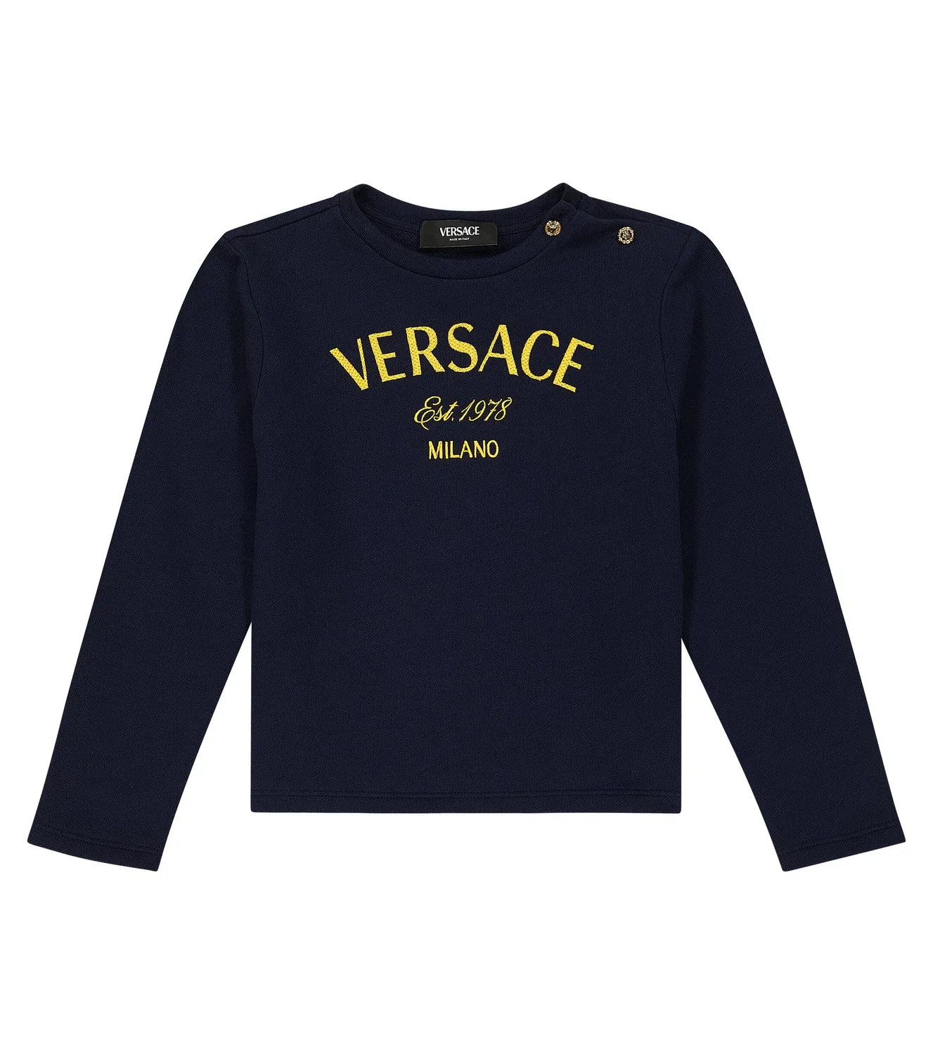 Джемпер с логотипом Versace Kids, синий