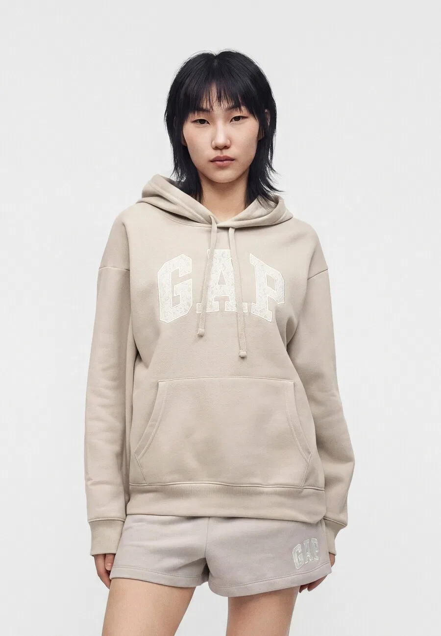 Толстовка GAP 'HERITAGE' серо-бежевого цвета — фото 3