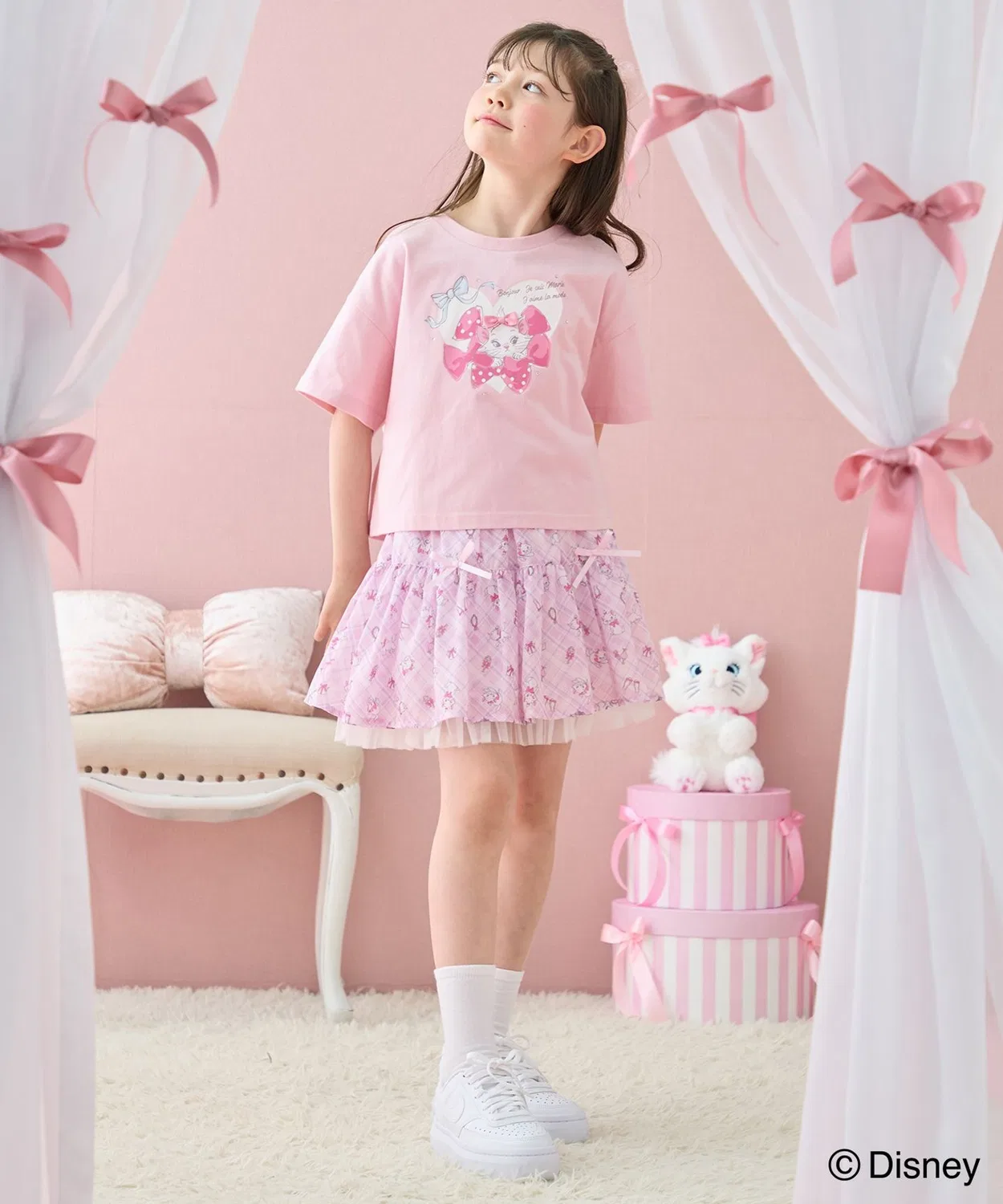 Детская футболка с коротким рукавом и принтом Marie Disney, модель Short Sleeve ANY, Ivory — фото 4