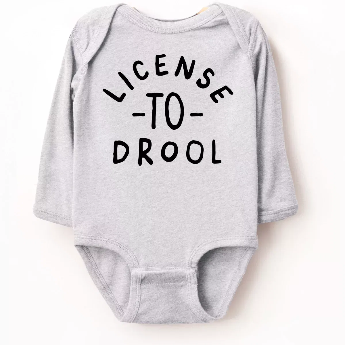Детский боди с длинным рукавом License To Drool The Juniper Shop, Heather Grey