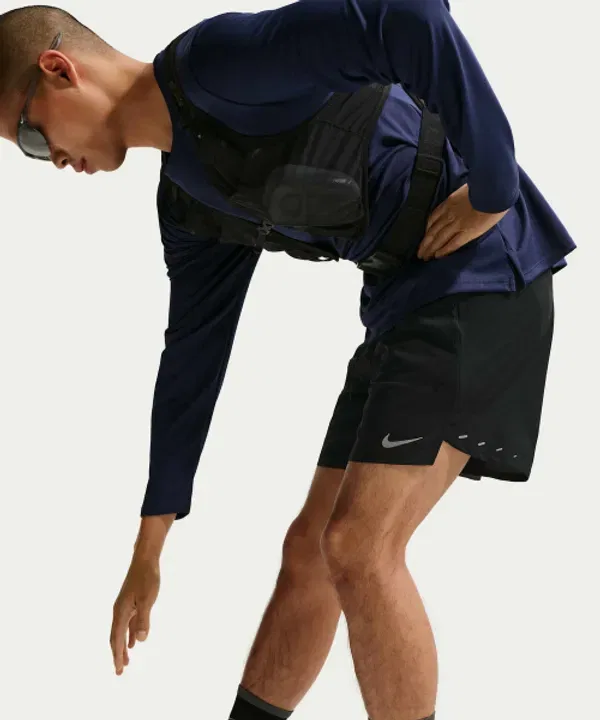 Шорты для бега с подкладкой Stride Dri-FIT 7" бренд Nike, черный — фото 4