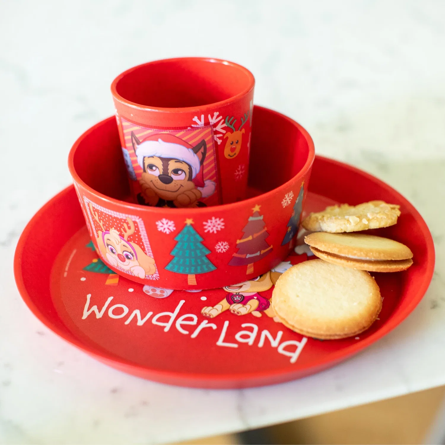 Детский набор посуды 3 предмета CONNECT PAW PATROL WINTER WONDERLAND KOZIOL, Motiv — фото 2