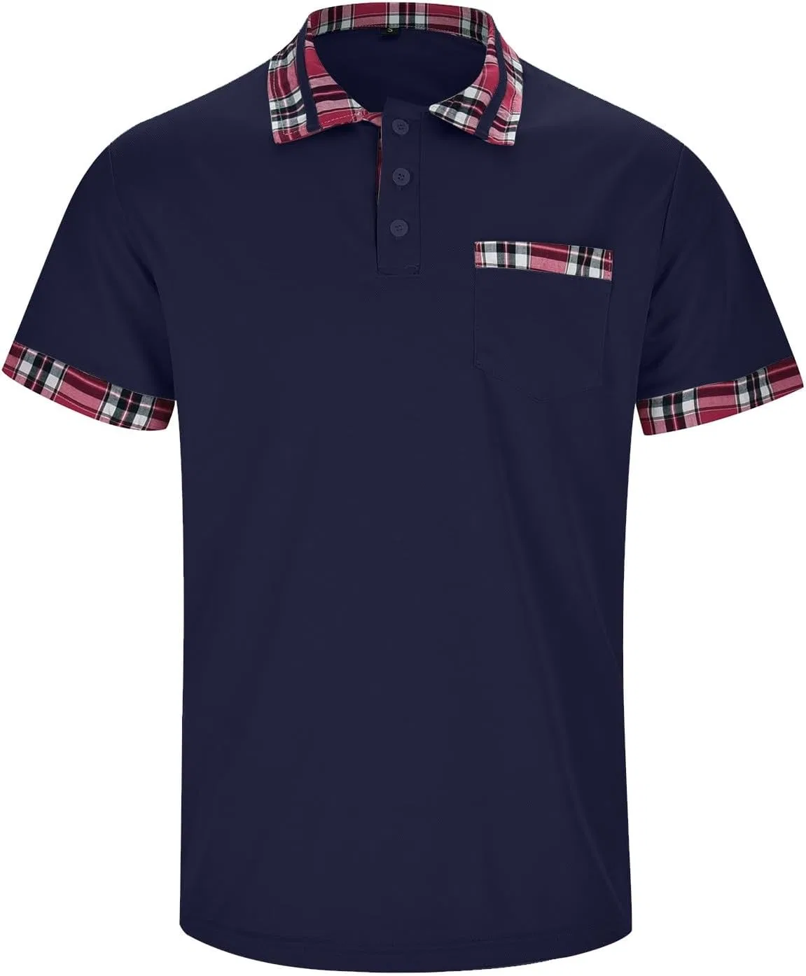 Мужская спортивная футболка поло с капюшоном Color Block, Navy — фото 3