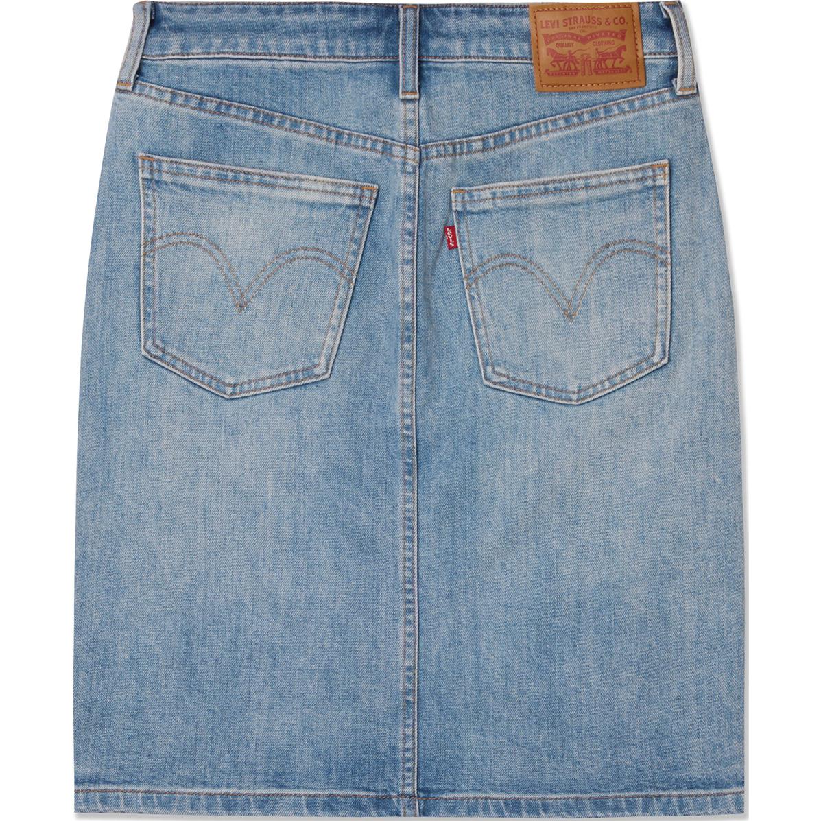 Джинсовая короткая юбка levi's ss24 летняя коллекция women's Levis, светло-голубой — фото 3