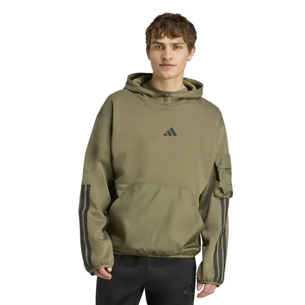 Мужской свитшот с капюшоном City Tech Utility Fleece Adidas, Green
