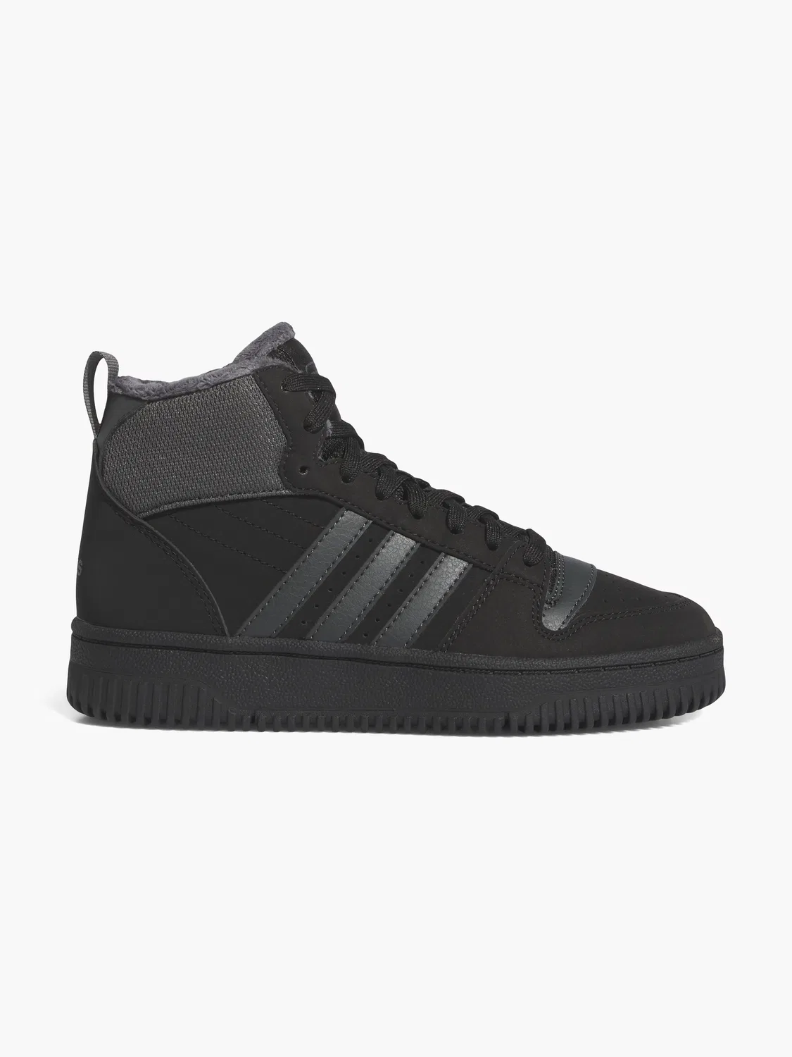 Высокие зимние кеды с шнуровкой Adidas, черный