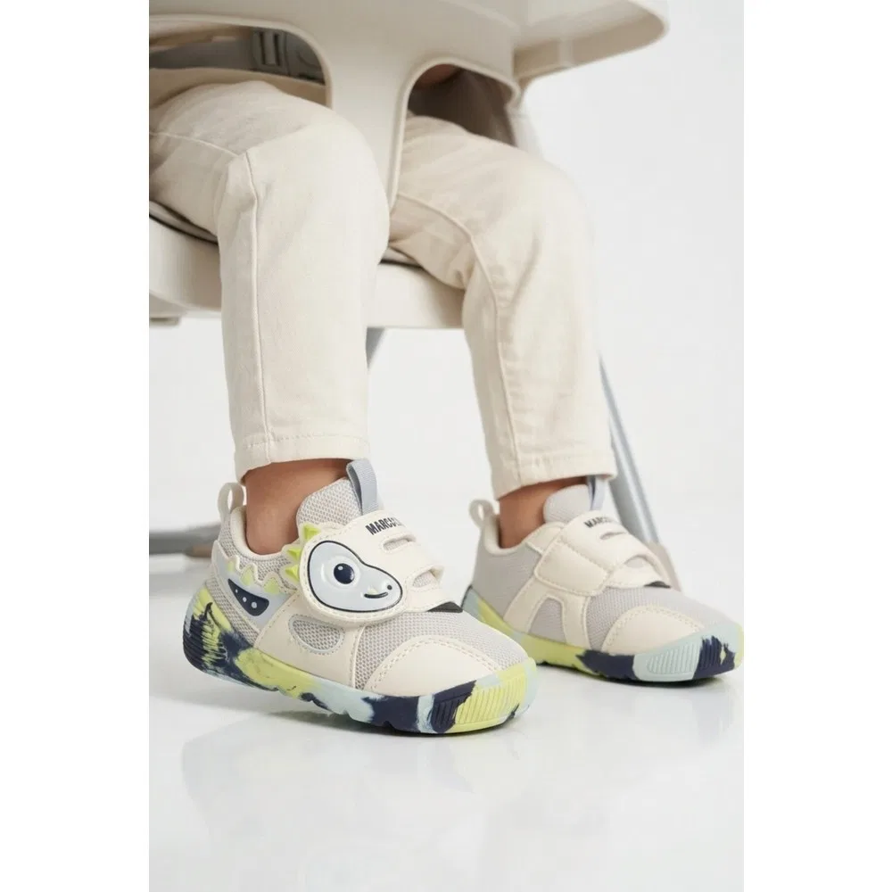 Детские спортивные кроссовки для мальчиков с липучкой и сеткой, White Navy Marco Kids