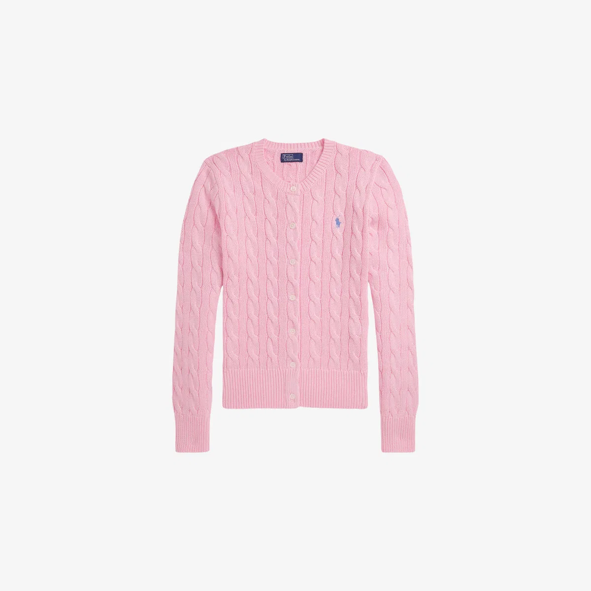 Фирменный кардиган из хлопка крупной вязки Polo Ralph Lauren, розовый