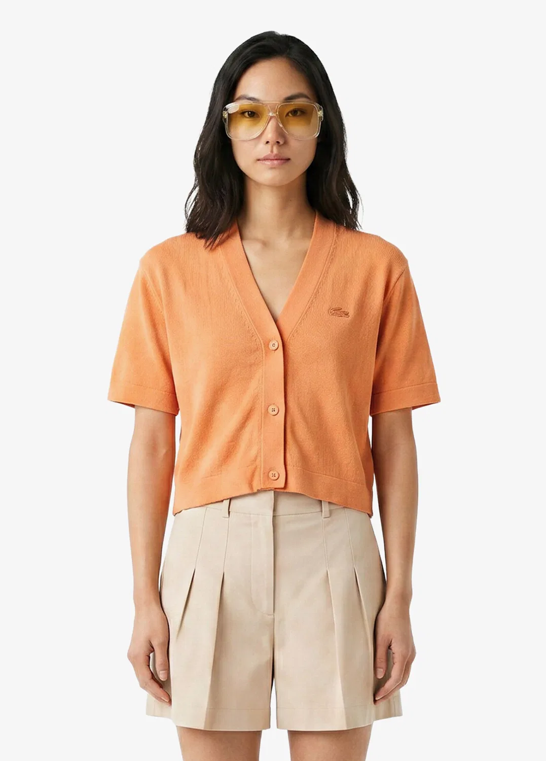 Халат Lacoste Relaxed Fit, оранжевый