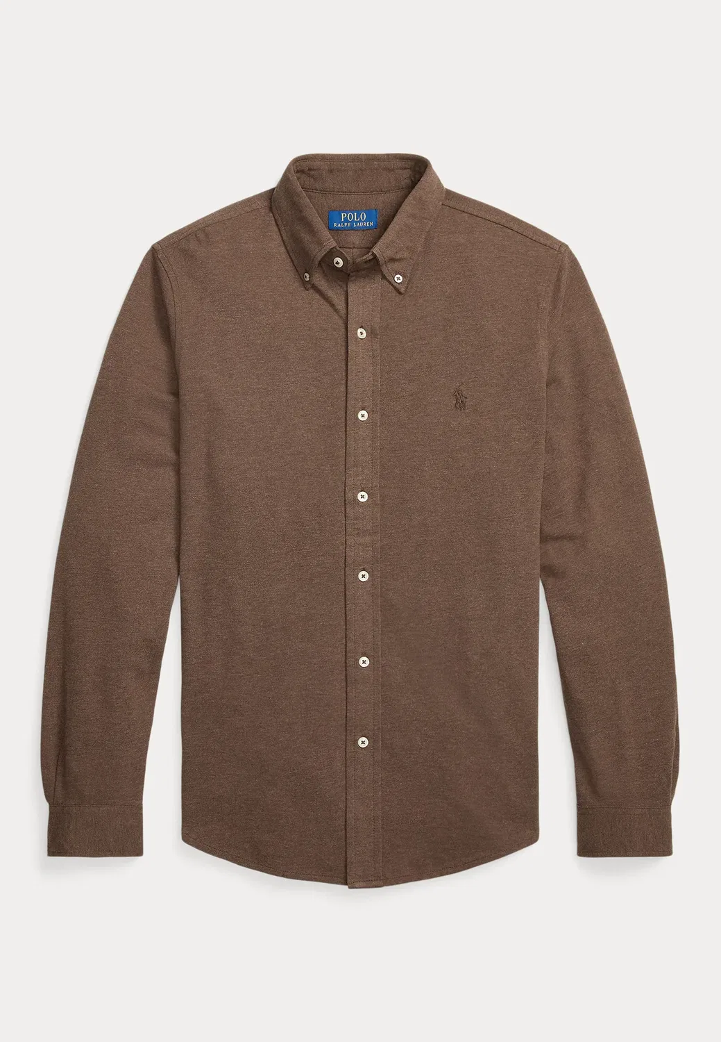 Полулегкая рубашка - рубашка Polo Ralph Lauren, Nutmeg Brown Heather — фото 4