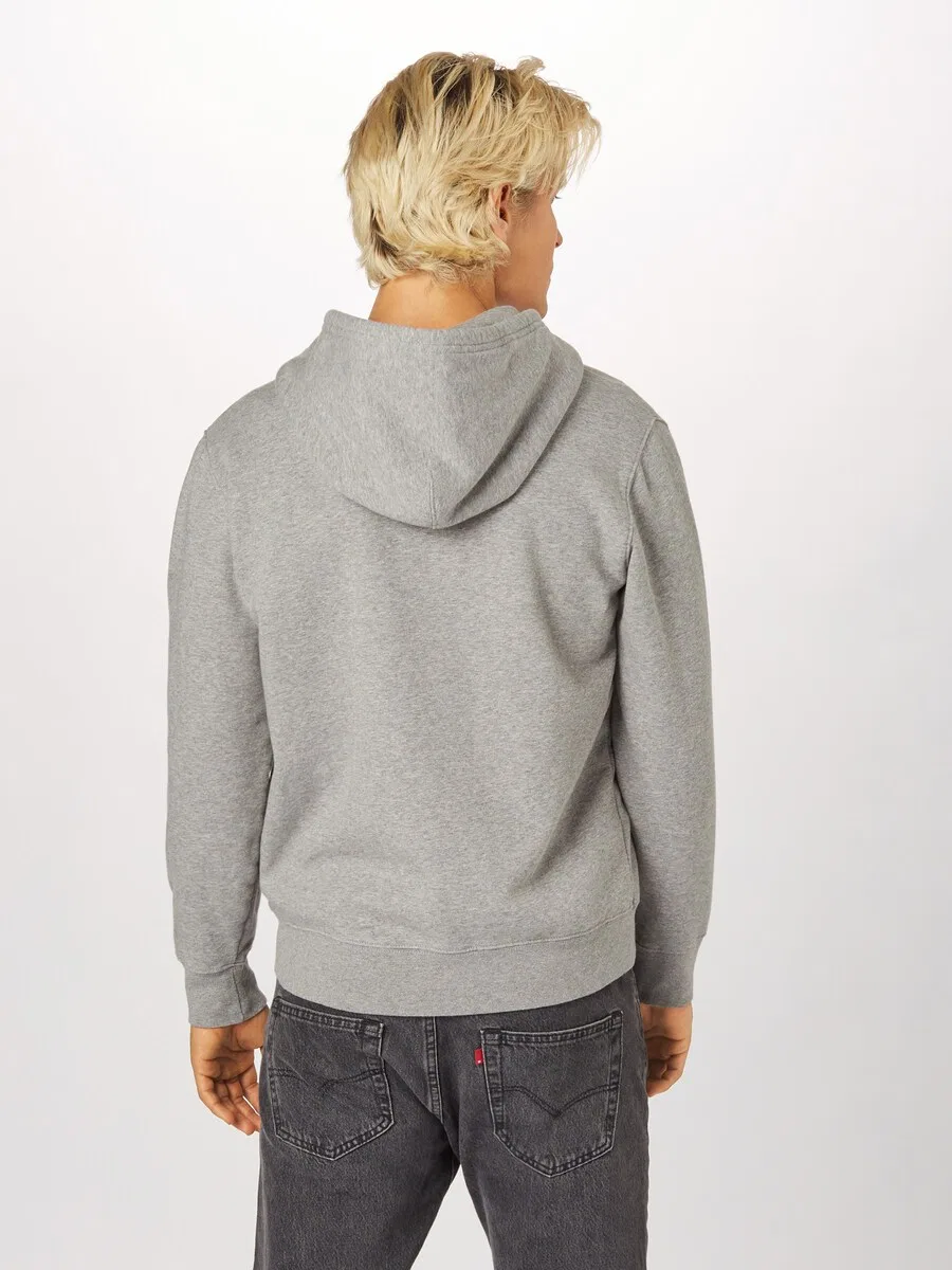 Худи на молнии LEVI'S 'Zip Up Hoodie' серого цвета — фото 3