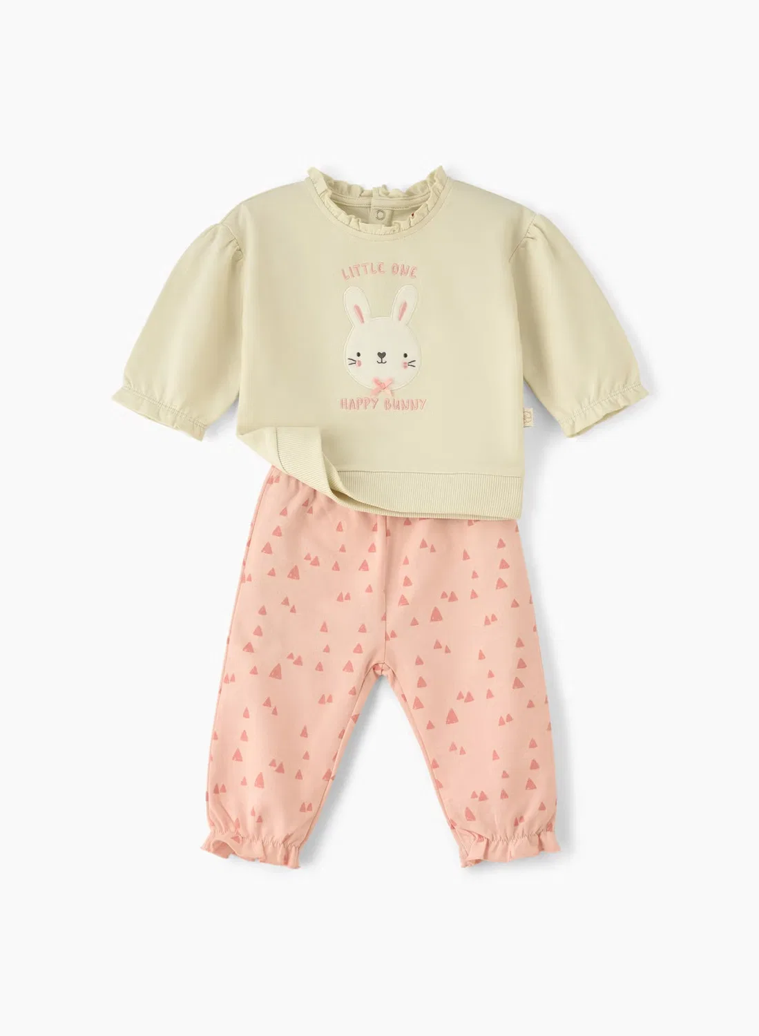 Elegant Kids Комплект для новорожденных из хлопка с принтом, розовый
