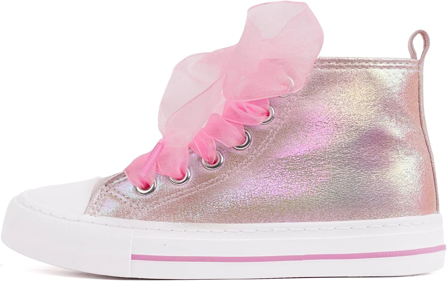 Детские кроссовки для девочек с блестками HugRain, High Top Pink