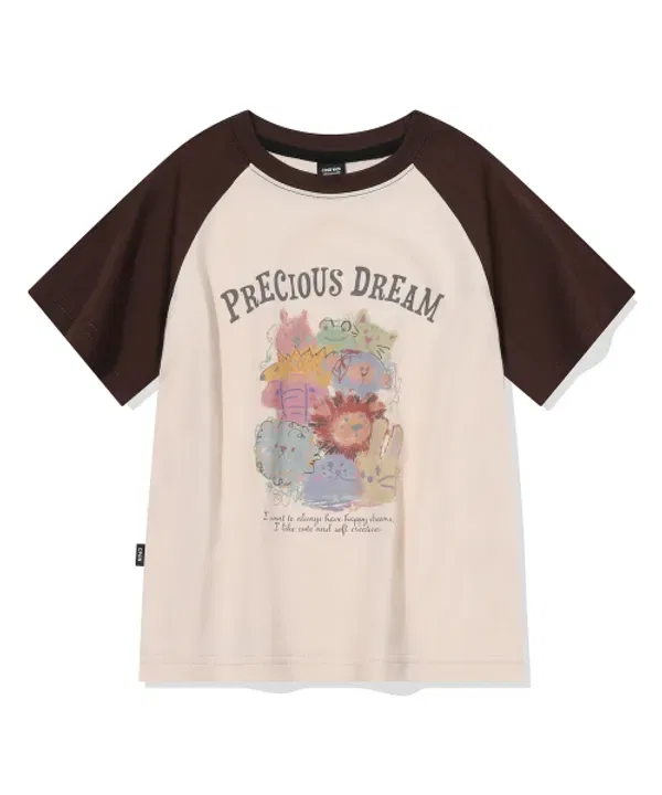 Футболка с принтом Precious Raglan, коричневый — фото 2