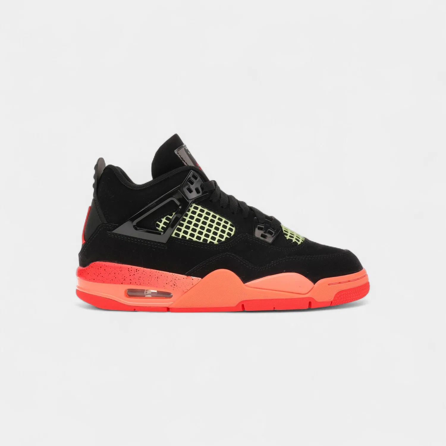 Детские кроссовки Jordan 4 Retro Black Infrared Barely Volt, Jordan, Rot