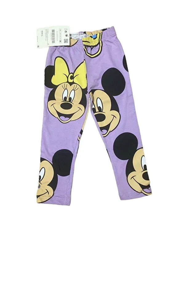 Детские леггинсы для девочек с принтом Mickey Patterned Sayasocks, Purple