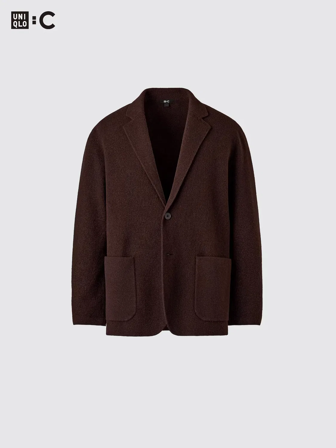 Куртка Uniqlo, вязаная, темно-коричневый — фото 3
