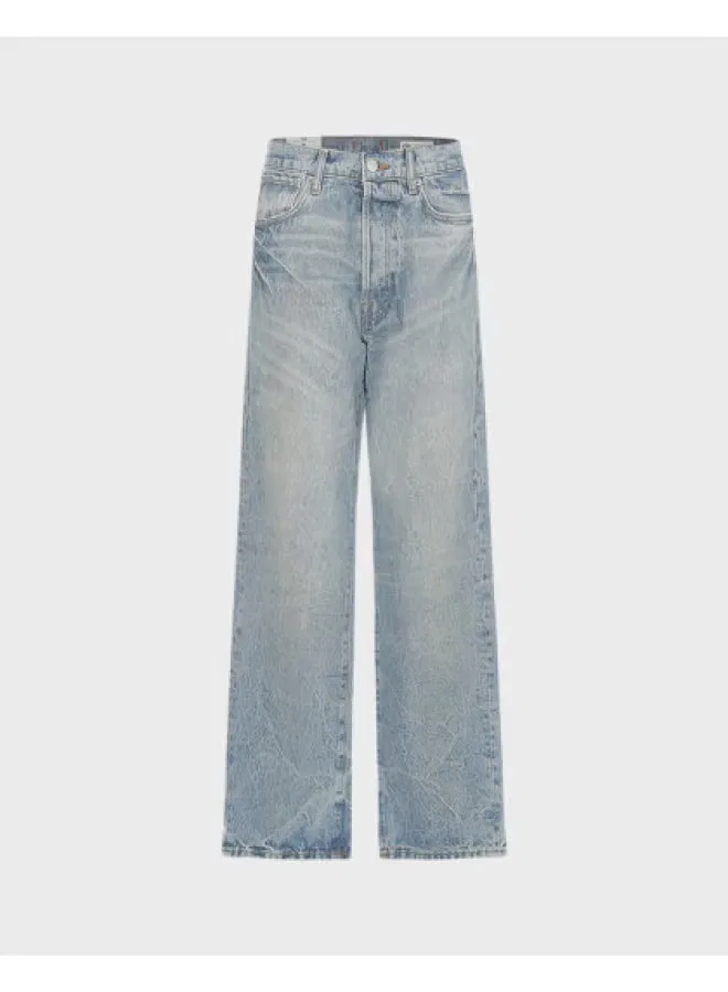 Брюки прямые джинсовые Zara, голубой