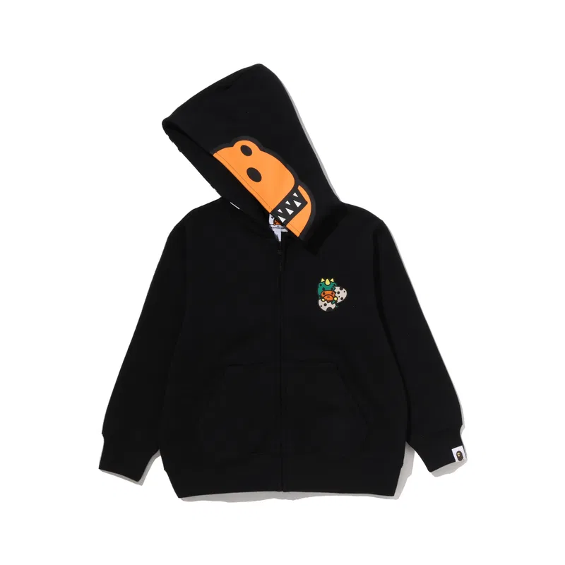 Детский свитшот с капюшоном A BATHING APE, Black — фото 4