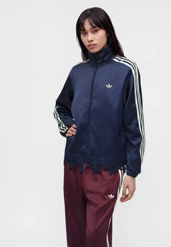 Атласная кружевная куртка "Жар-птица" - тренировочная куртка Adidas Originals, индиго — фото 4