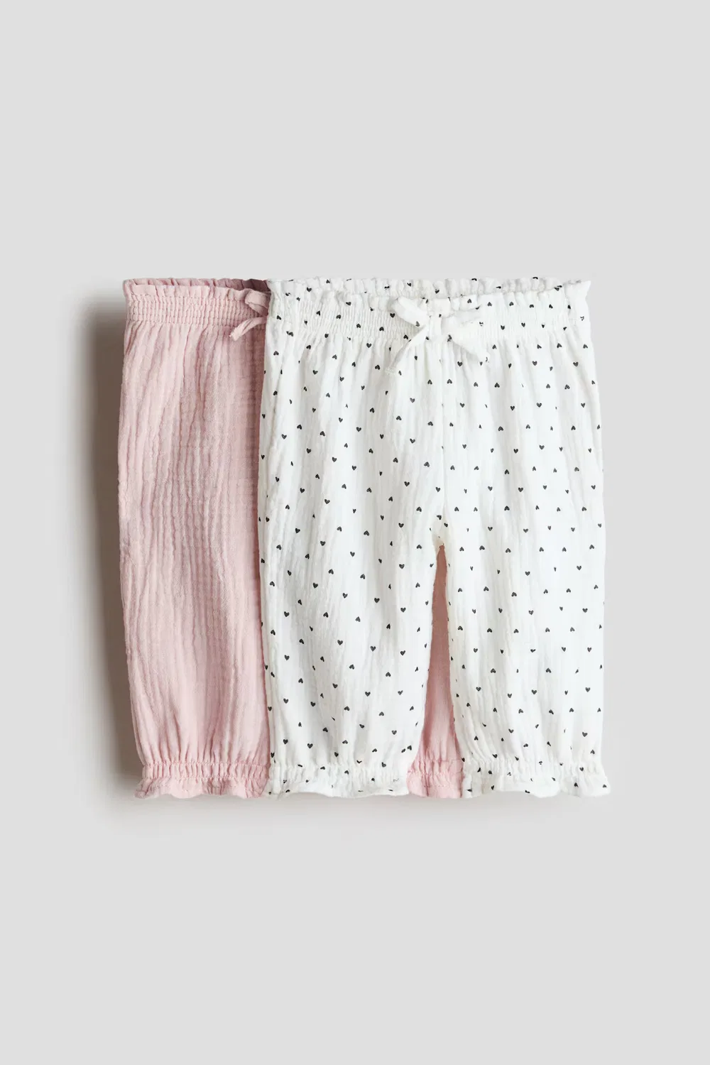 Комплект из двух брюк из хлопчатобумажной ткани H&M, Hellrosa/Herzen
