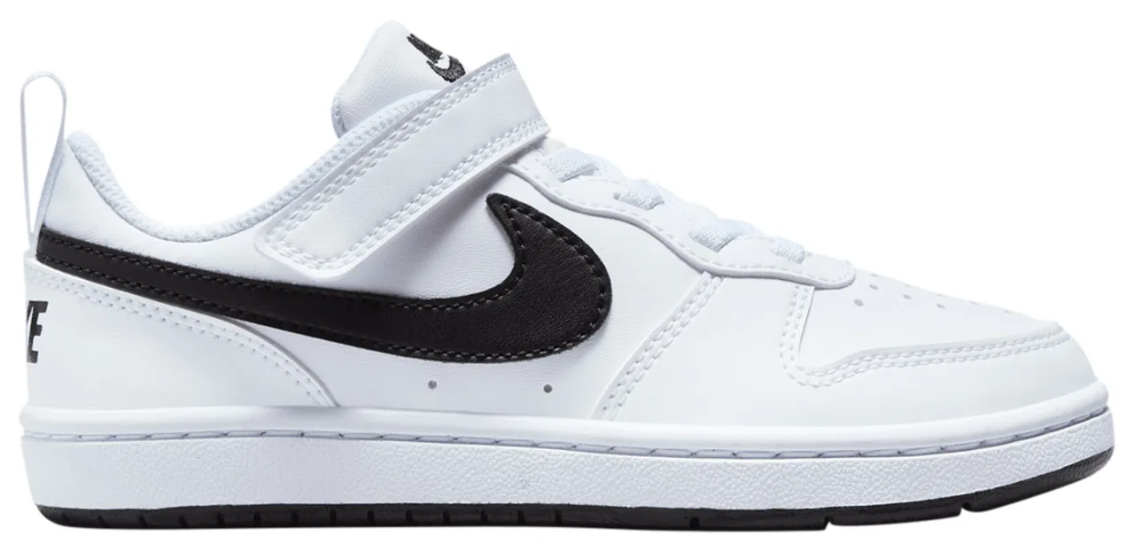 Детские кроссовки для мальчиков с липучкой Court Borough Low Recraft Nike, Black White