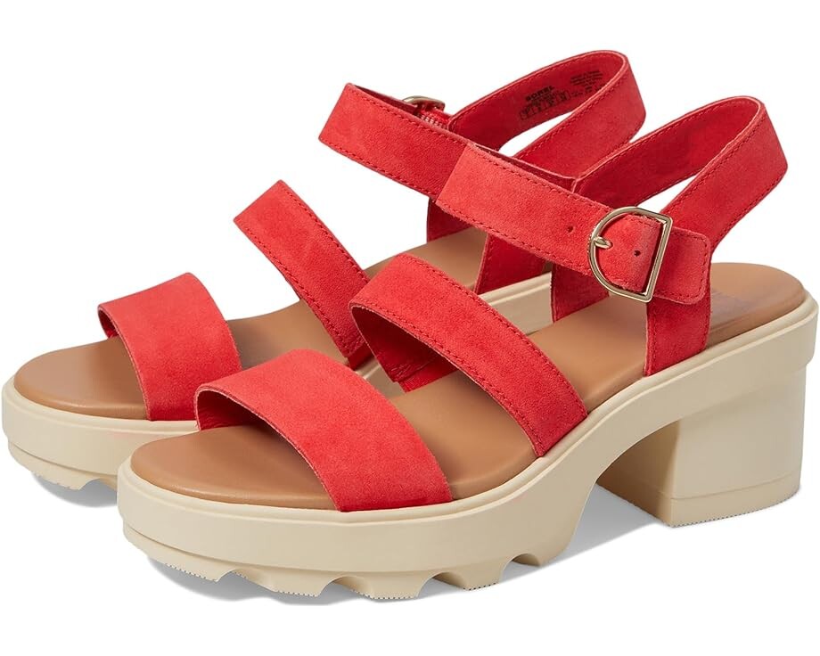 

Туфли SOREL Joanie Heel Ankle Strap, цвет Red Glo/Honey White