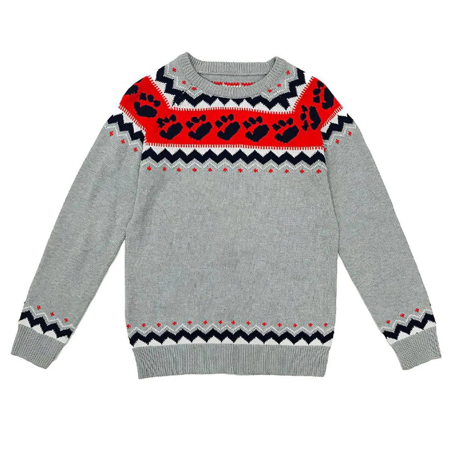 Женский свитер с принтом Fair Isle HUIFUAO, A11 Red — фото 4