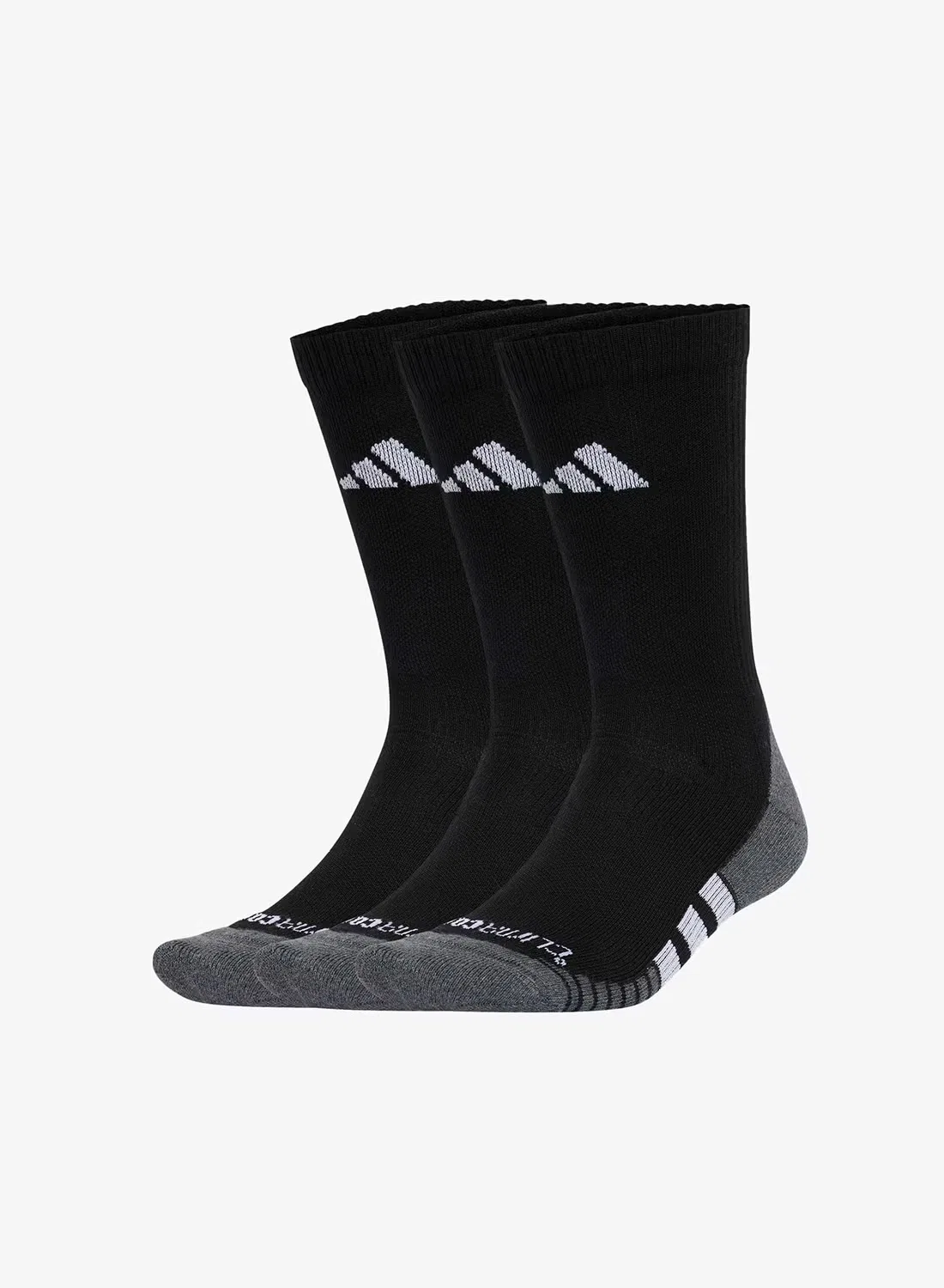 Носки спортивные с амортизацией, 3 пары, Adidas, черный