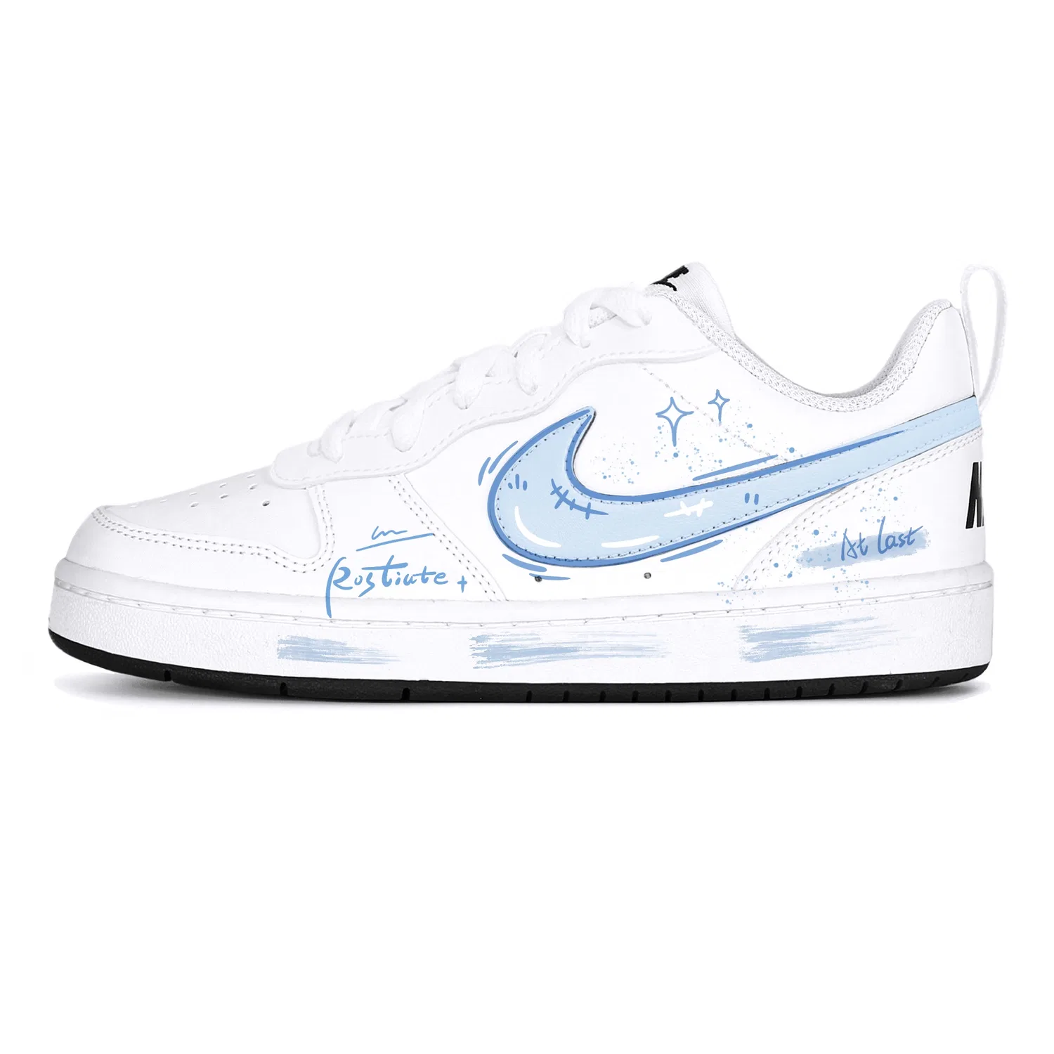 Кроссовки детские скейтбординг Court Borough, Nike, Light Blue