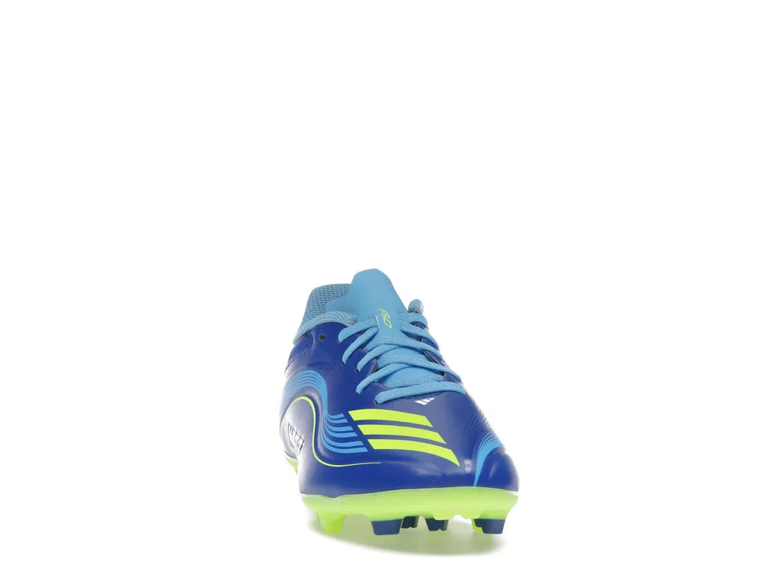 Детские бутсы с шипами Adidas F50 League FG/MG Messi Vis10n Pack, Royal Blue/Solar Yellow/Semi Blue Burst — фото 2