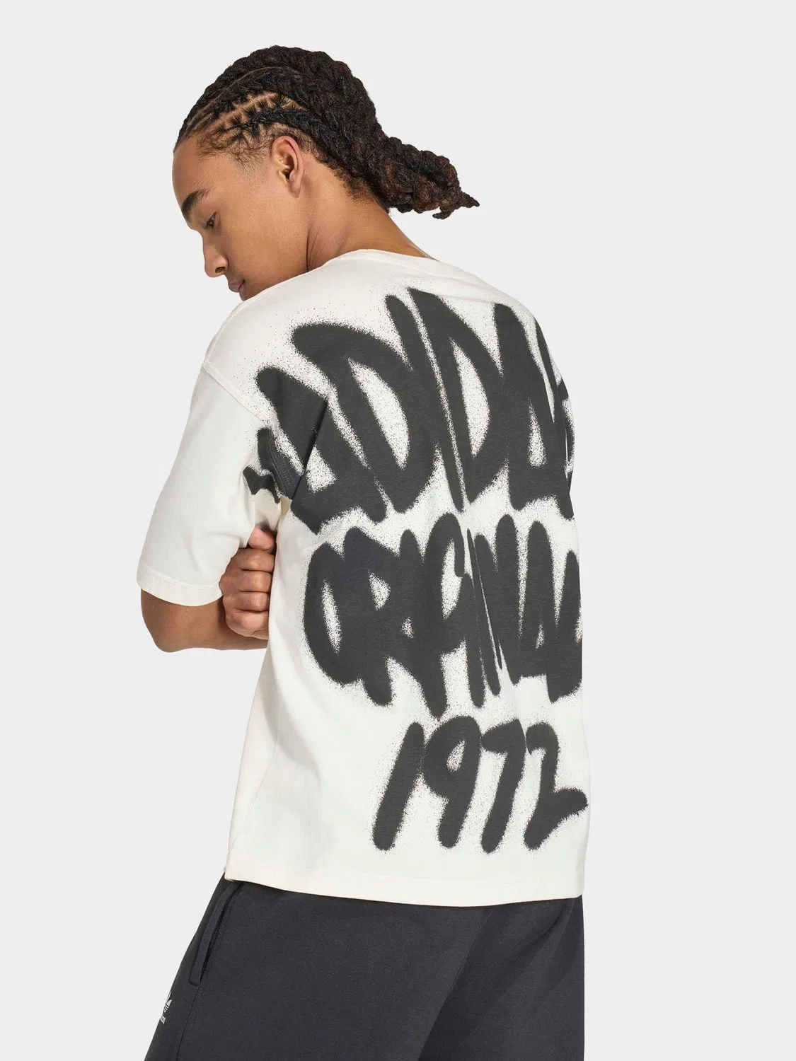 Футболка с принтом Airbrush Logo, adidas Originals, белый — фото 2
