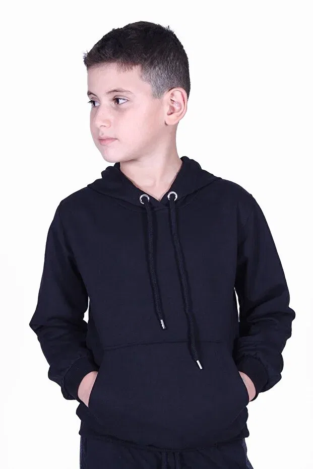 Детское худи для мальчиков с капюшоном Fyk Kids, Black