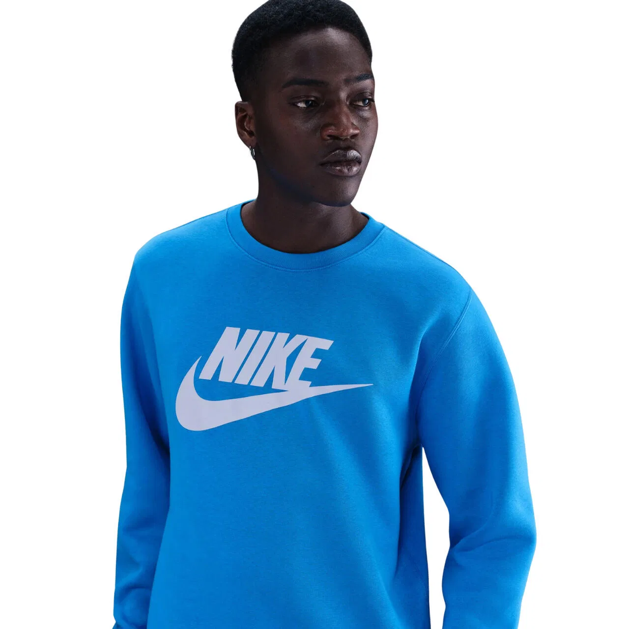 Мужской классический свитшот Nike Sportswear Club, Цвет: BLAU — фото 4