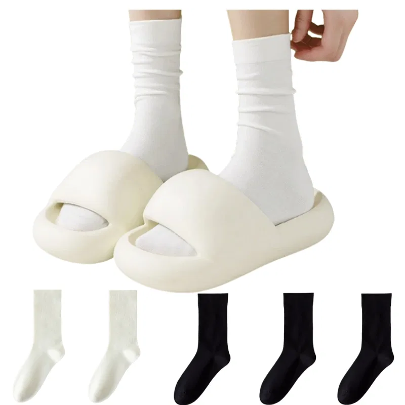 Детские носки с антипиллингом, набор из 5 пар, [5 Pack]2 Milk White+3 Black/VI Anti-Pilling, MIIOW