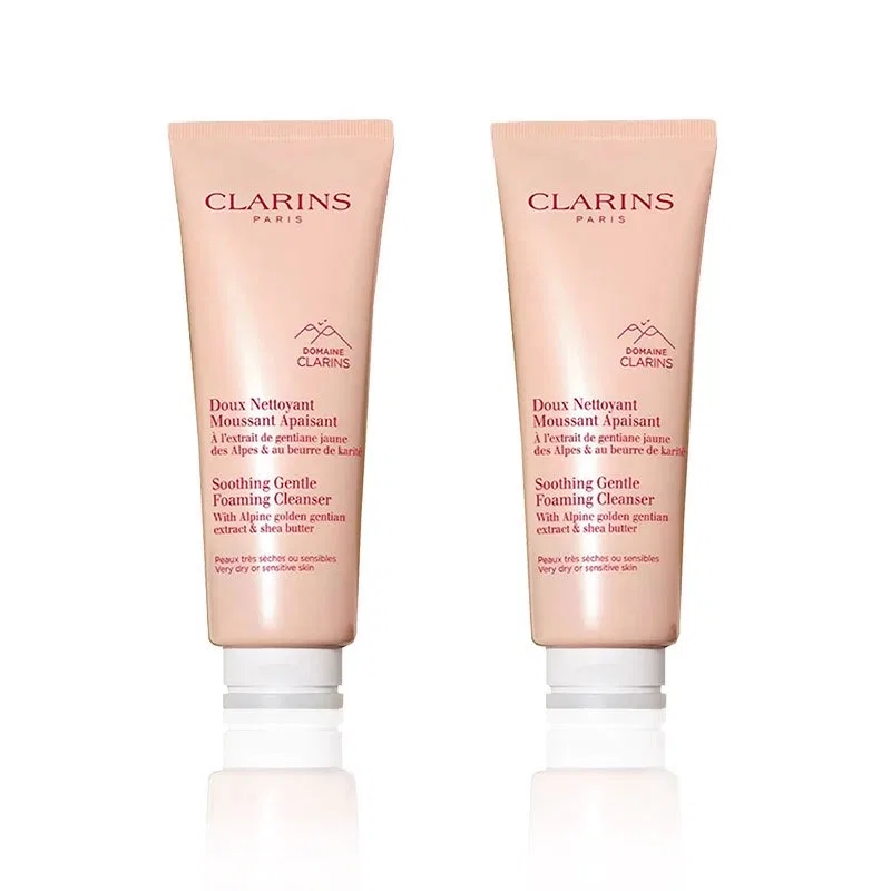 Набор очищающих гелей для умывания CLARINS, 125 мл x 2, Pink Bubble, Цвет: Розовый