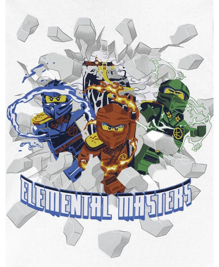 Футболка с длинным рукавом с принтом Ninjago Lego, Grey Elemental Ninjas — фото 3