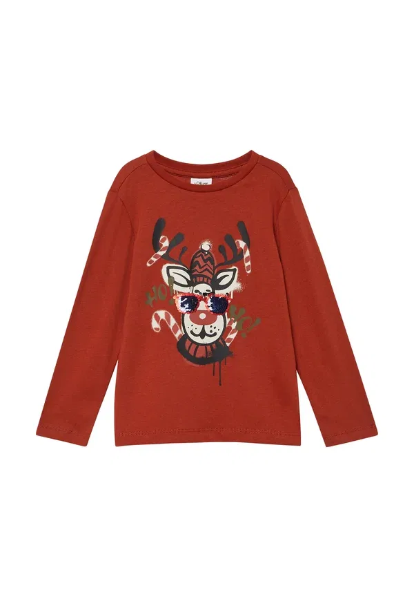 Футболка с длинным рукавом хлопок Long sleeved top S.Oliver, красный