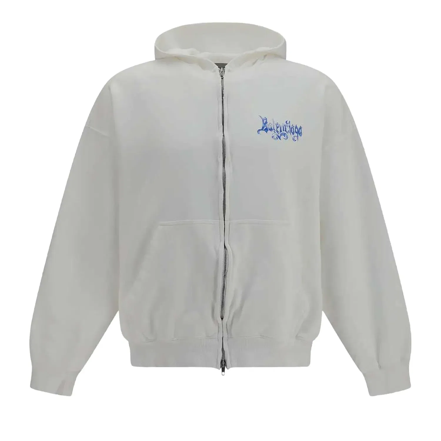 Худи Balenciaga Sketchy на молнии, белый