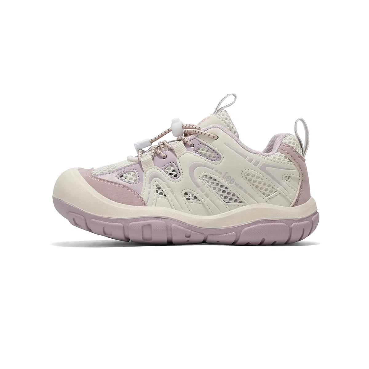 Детские кроссовки с низким верхом из синтетической кожи и текстиля Lee, Beige Pink